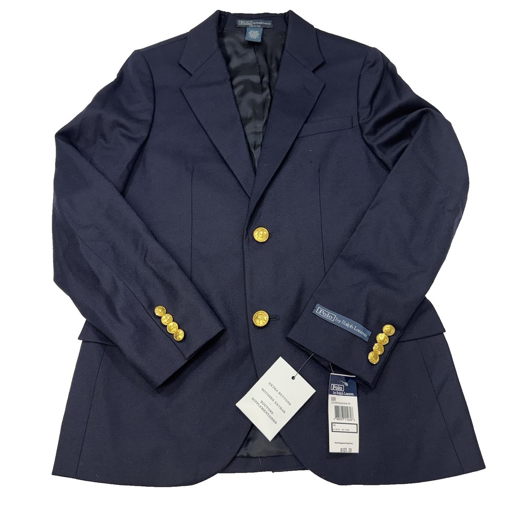 Polo by Ralph Lauren Navy Blazer with Gold-Tone Buttons
